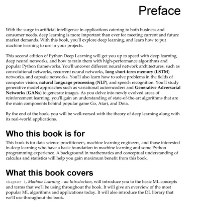 Python Deep Learning Exploring deep learning techniques, neural network architectures and GANs with PyTorch, Keras and TensorFlow