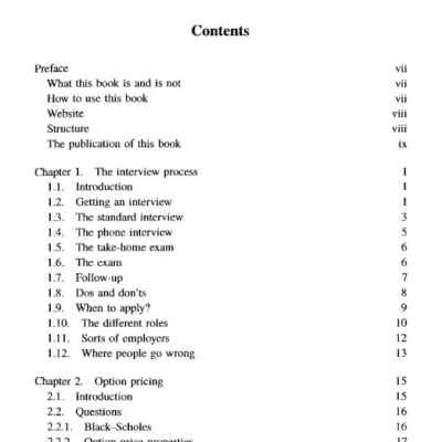 Quant Job Interview Questions And Answers