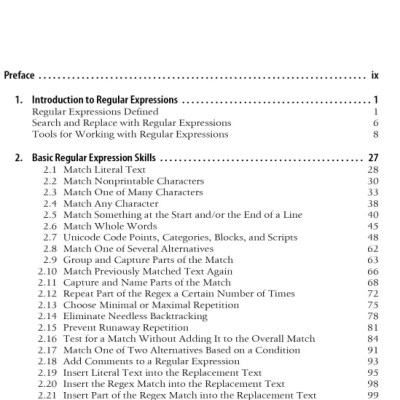 Regular Expressions Cookbook