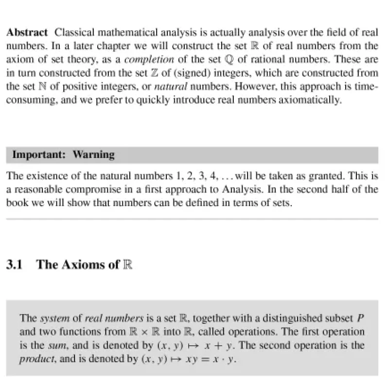 Sách A Circle-Line Study of Mathematical Analysis