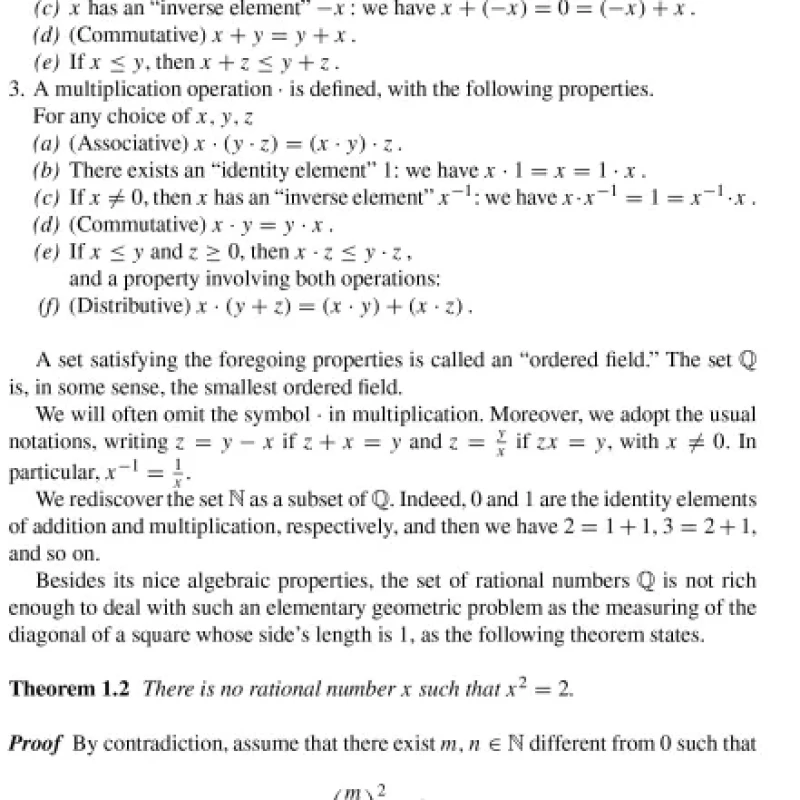 Sách A Modern Introduction to Mathematical Analysis