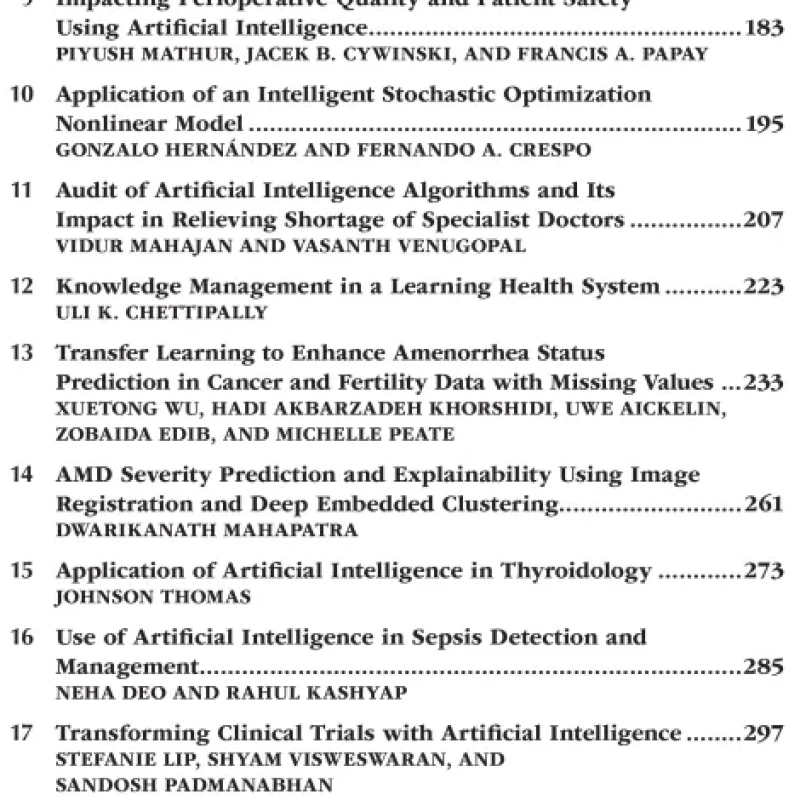 Sách Artificial Intelligence - Applications in Healthcare Delivery