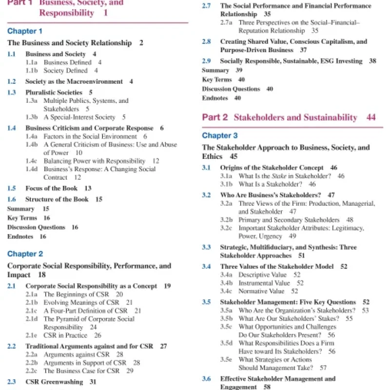 Sách Business and Society Ethics, Sustainability, and Stakeholder Management, 11th