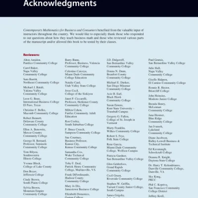 Sách Contemporary mathematics for business and consumers