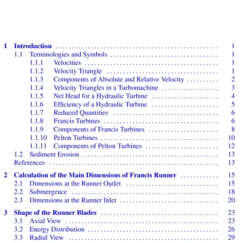 Sách Design of Francis Turbine and OpenFOAM Methods