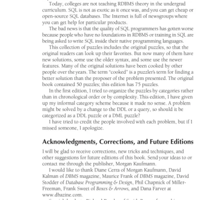 Sách Joe Celkos SQL Puzzles and Answers