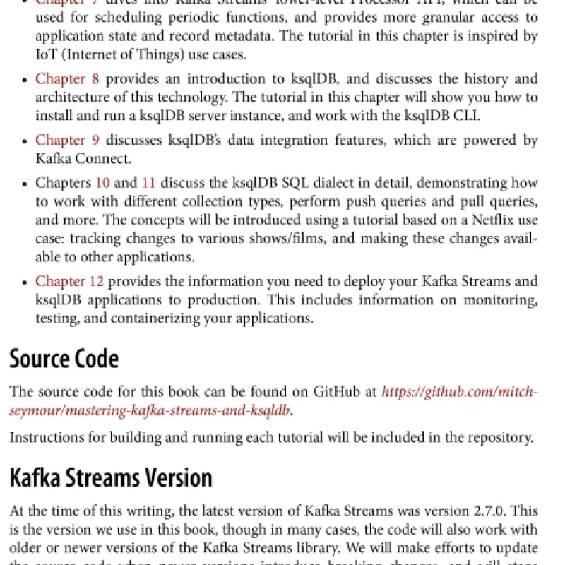 Sách Mastering Kafka Streams and ksqlDB