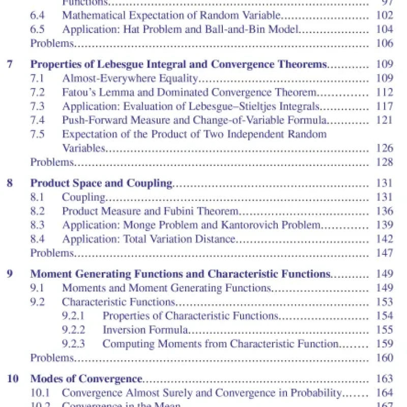 Sách Measure-Theoretic Probability With Applications to Statistics, Finance, and Engineering