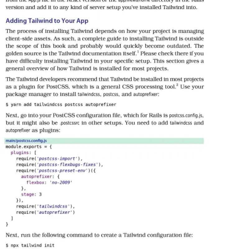 Sách Modern CSS with Tailwind Flexible Styling without the Fuss