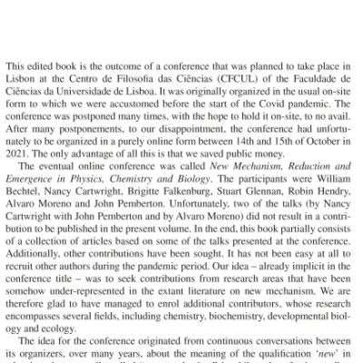 Sách New Mechanism. Explanation, Emergence and Reduction