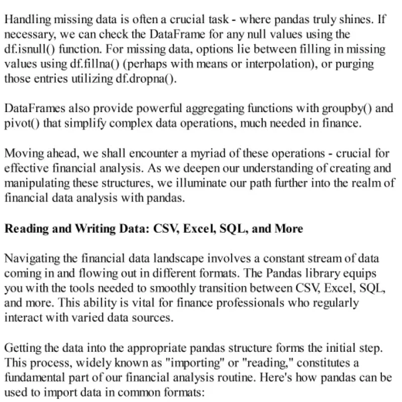 Sách Pandas for Finance Navigating Numbers with Finesse