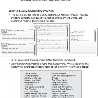 Sách Tiếng Anh DAILY HAND WRITING PRACTICE (Sách đen trắng)