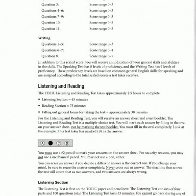 Skills for the TOEIC Test Speaking and Writing (Sách đen trắng)