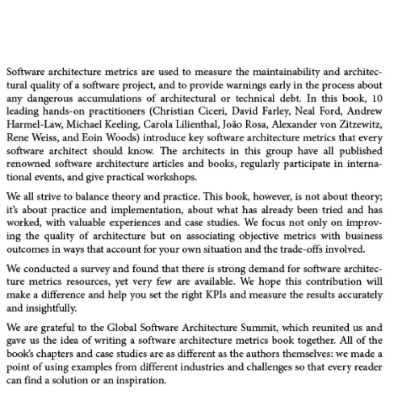 Software Architecture Metrics