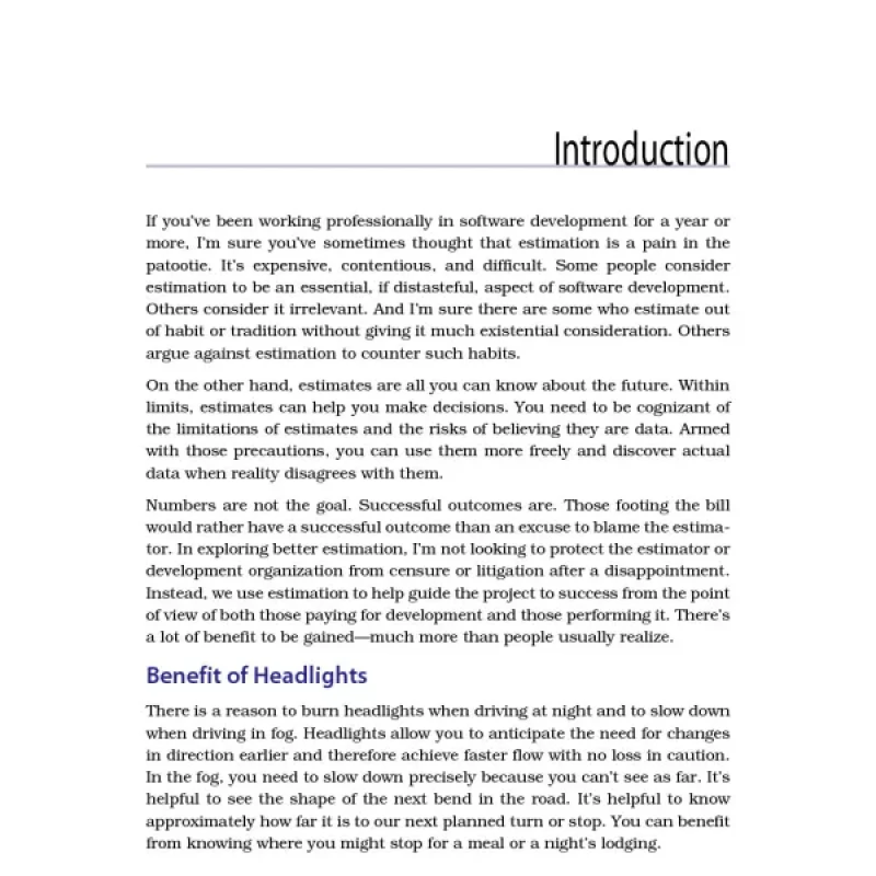 Software Estimation Without Guessing