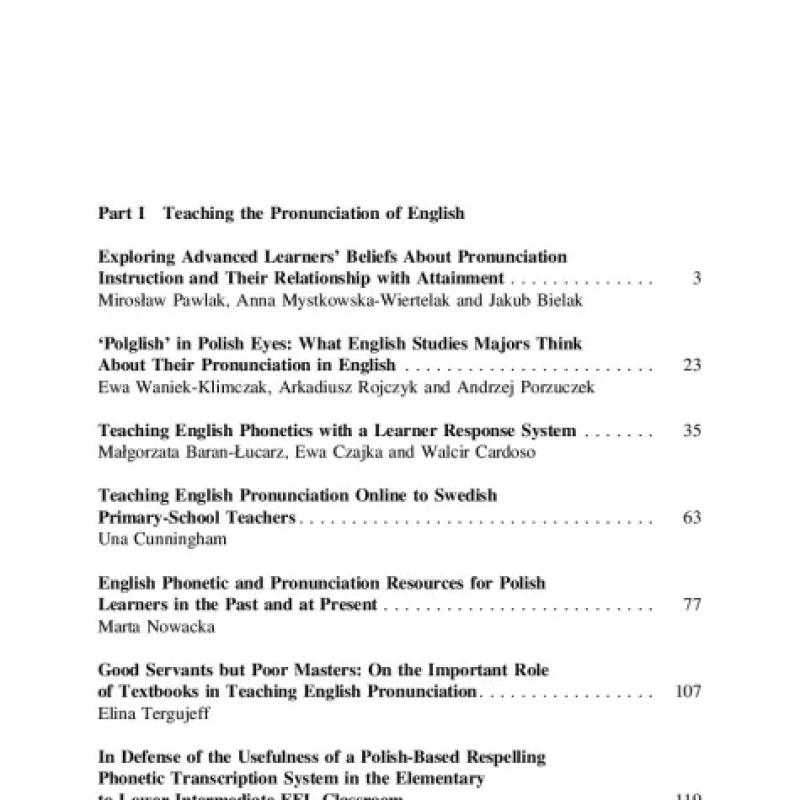 Teaching and Researching the Pronunciation of English