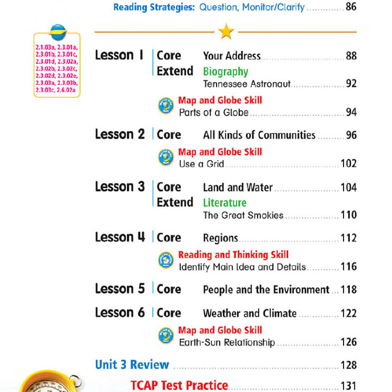 TENNESSEE SOCIAL STUDY GRADE 2 (Sách màu)