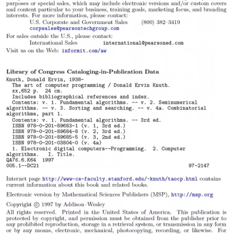 The Art of Computer Programming Volume 1 Fundamental Algorithms, 3rd Edition