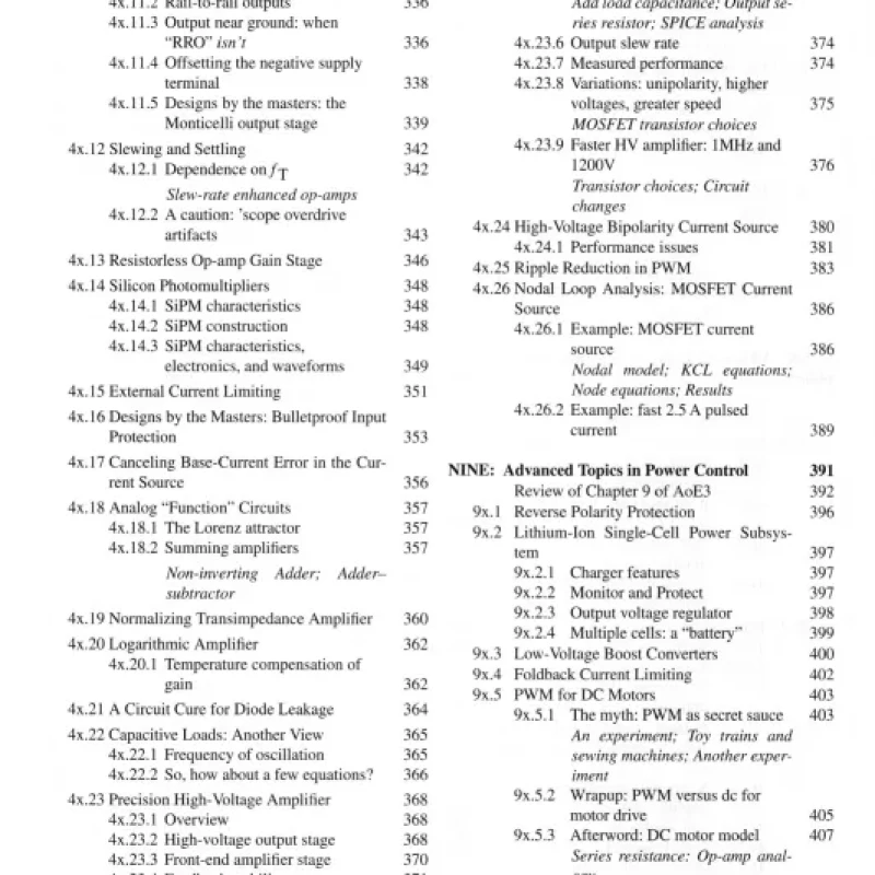 The Art of Electronics The x Chapters