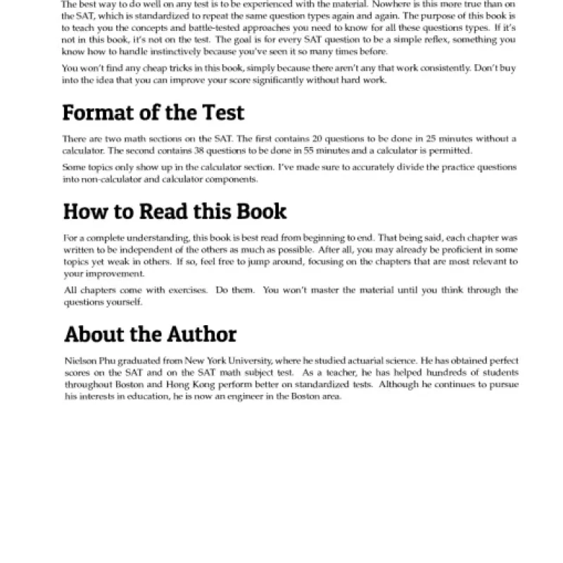 The College Panda's SAT Math - Writing Advanced Guide and Workbook (2nd edition)