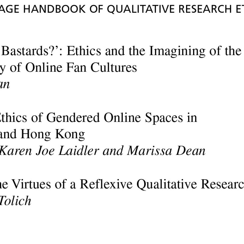 Sách The SAGE Handbook Of Qualitative Research Ethics