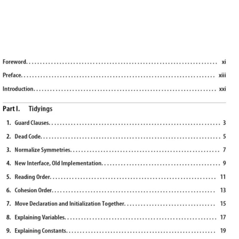 Tidy First A Personal Exercise in Empirical Software Design
