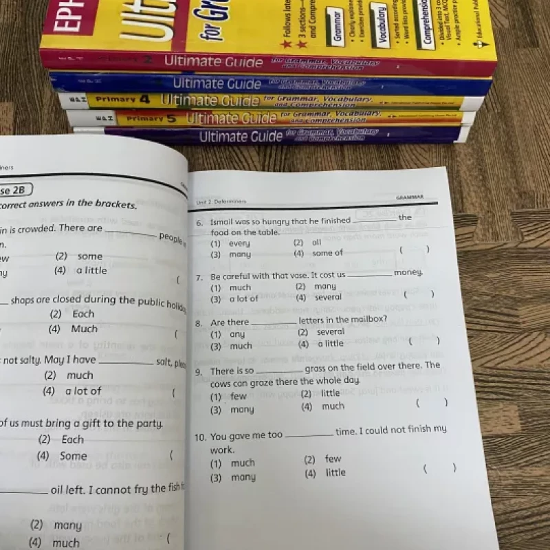 Bộ sách 6 quyển Ultimate Guide for Grammar vocabulary and Comprehension 1,2,3,4,5,6