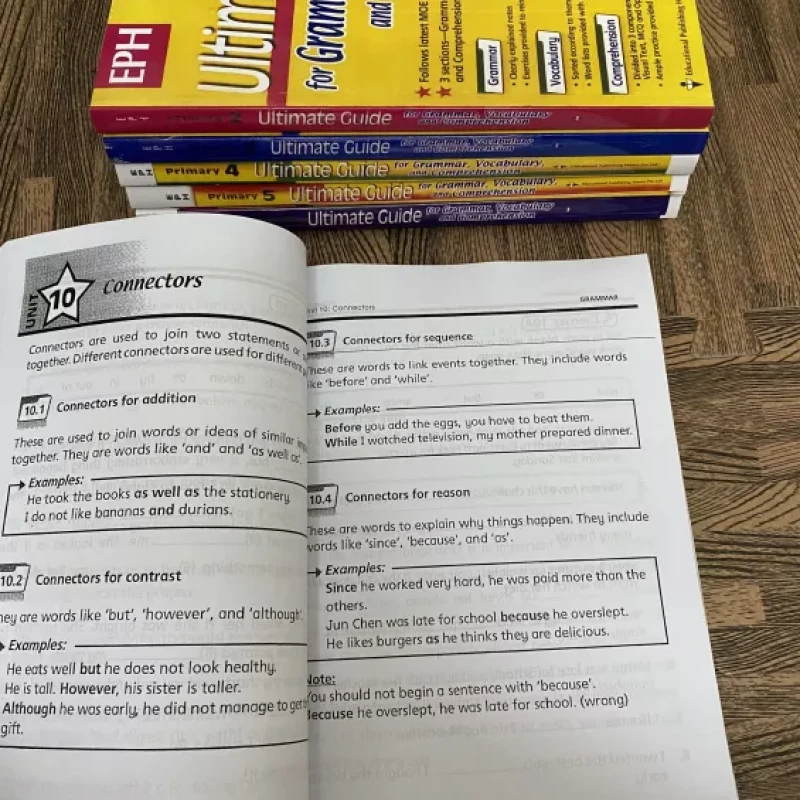 Bộ sách 6 quyển Ultimate Guide for Grammar vocabulary and Comprehension 1,2,3,4,5,6