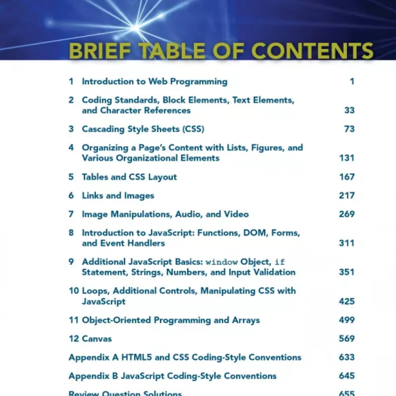 Web Programming with HTML5, CSS, and JavaScript