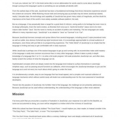 You Don't Know JS- Async & Performance